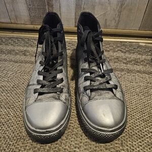 Riverfest Silver High-Top Sneakers. Mens 11